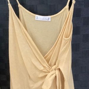 Wanderlux womens wrap around yellow tank. Size M